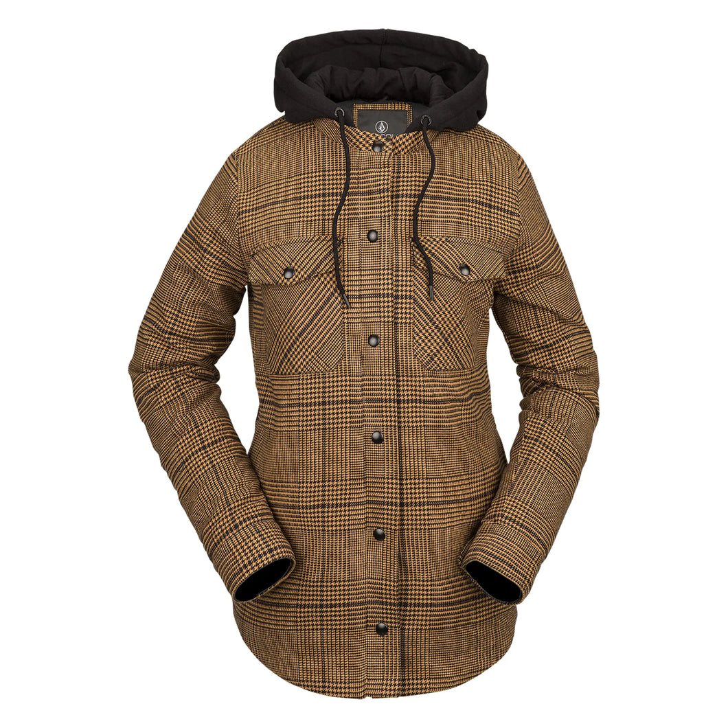 Volcom Womens Hooded Flannel Jacket