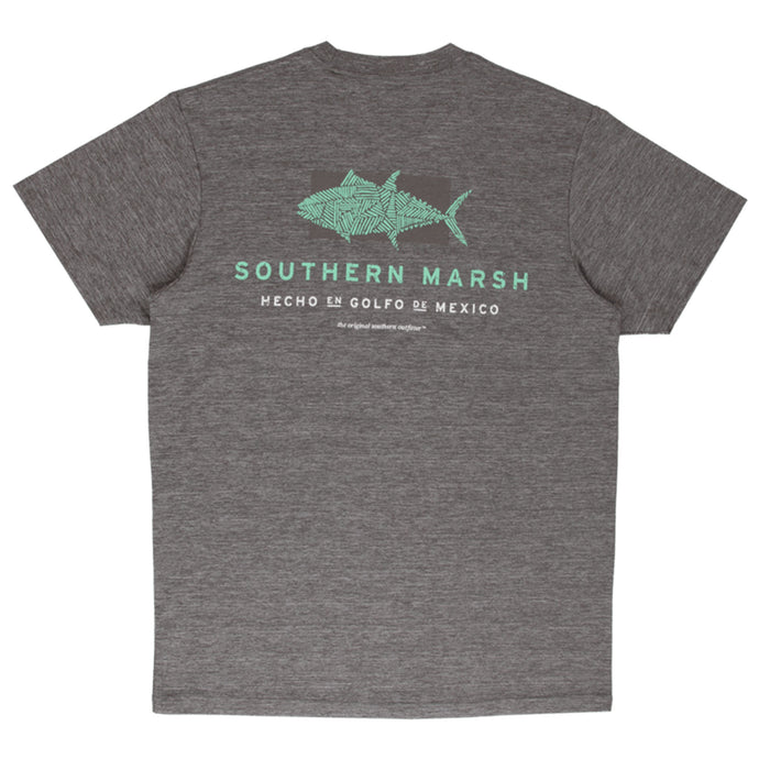 Southern Marsh Mens FieldTec Made in the Gulf Heathered T Shirt