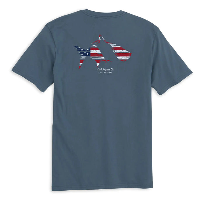 Fish Hippie Mens True Blue Short Sleeve T Shirt